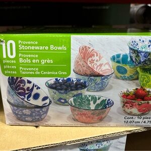 10-pc Provence Stoneware Bowls Set NEW IN BOX
